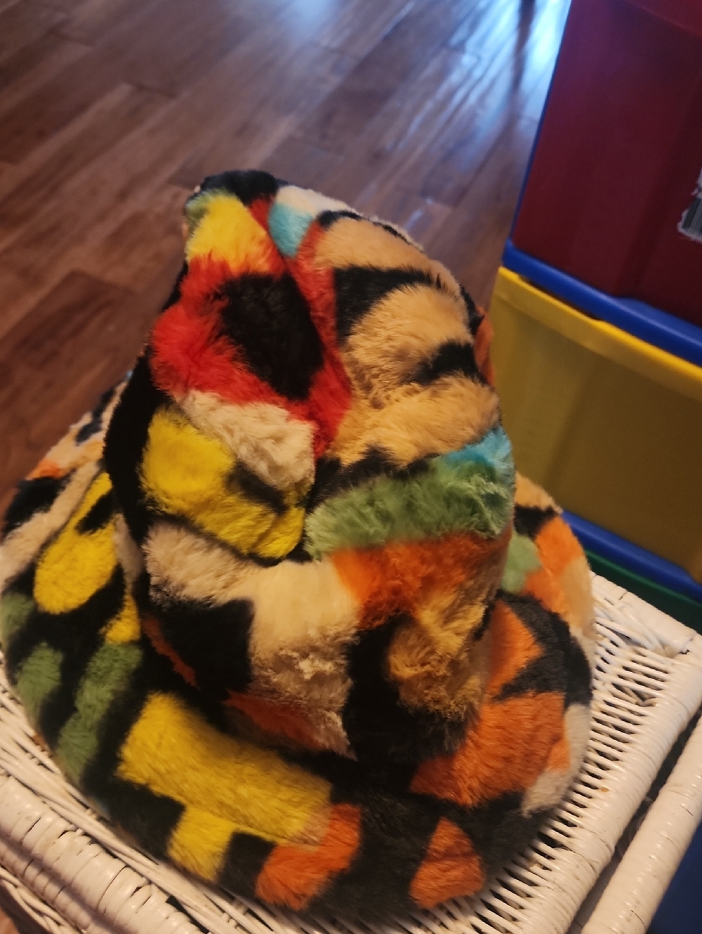 Colorful Fuzzy Bucket Hat - Multicolor